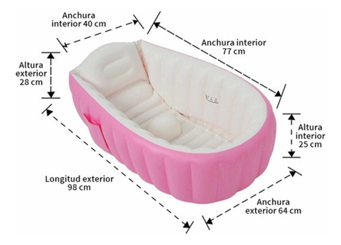 Bañera Inflable Plegable Portátil Para Bebés