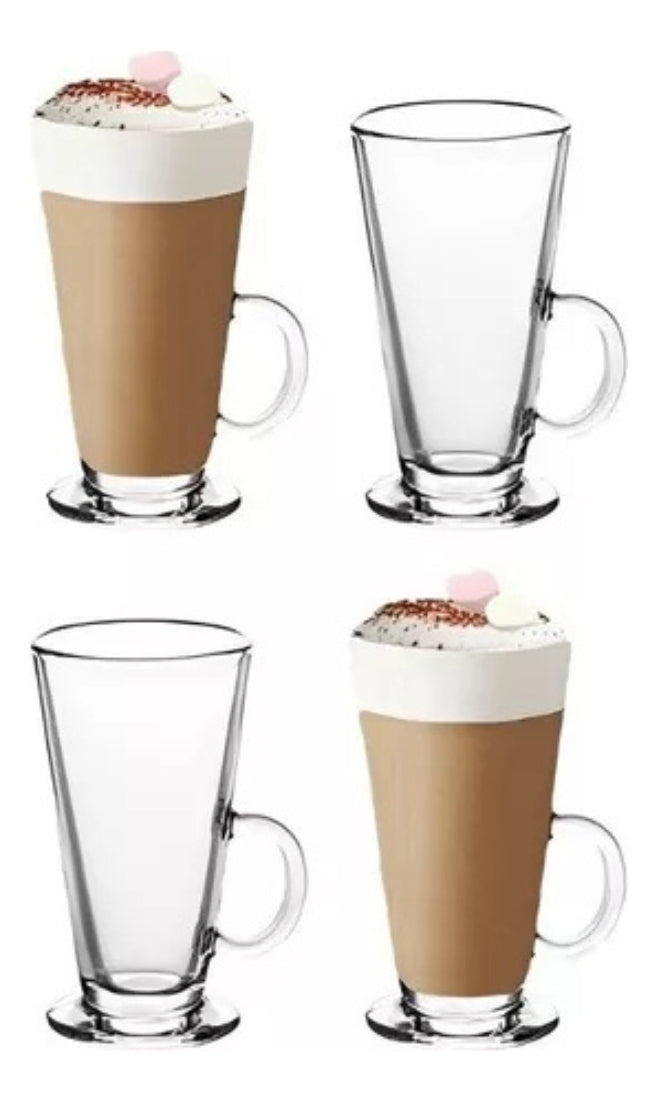 Set 4 Tazas Mug Para Café Té Latte Capuccino